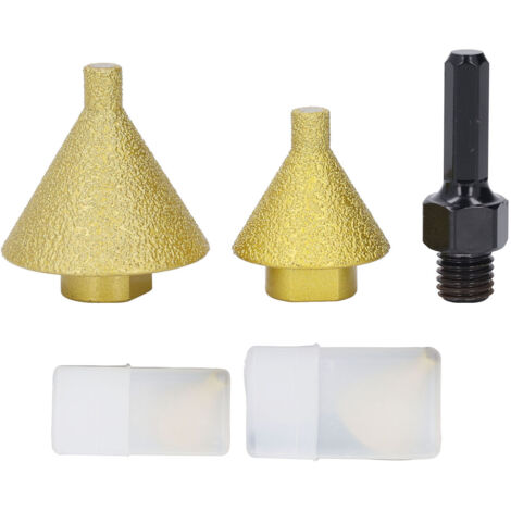 Mèche de chanfrein biseauté pour meuleuse d'angle, agrandissement des carreaux, coupe, fraise, diamètre 38mm 50mm avec adaptateur de filetage M14