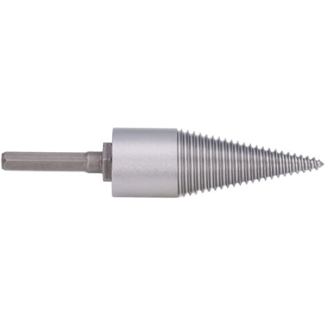 Mèche de Fendage à Queue Hexagonale pour Bois de Chauffage, Outil Robust pour Fendre les Bûches