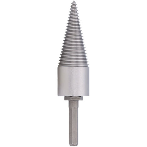Mèche de Fendage pour Bois à Queue Hexagonale, Outil de Forage et Fendage Robust pour Bûches et Bois de Chauffage