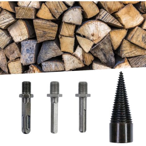 Mèche de fendeuse de bûches domestique 42 mm, conception antidérapante rainurée, haute résistance à l'usure, accessoire pour outils électriques pour le fendage du bois
