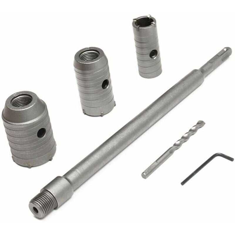 SNQ - Mèche de forage en béton avec manche rond de 350 mm sds Plus Trépan pour trou de sciage de béton Mèche de forage pour mur en pierre de ciment