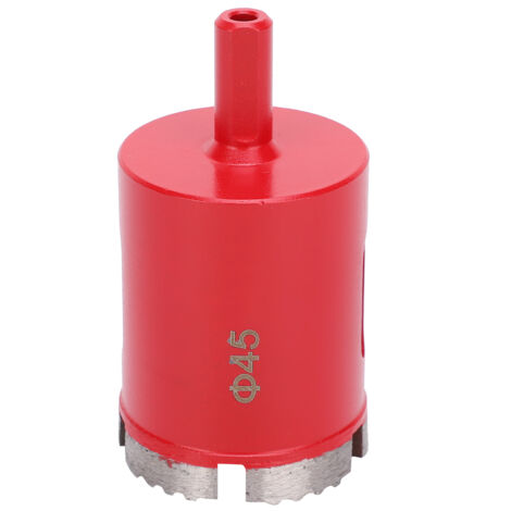 Mèche Diamantée Rouge Dentelée pour Perceuse Électrique, Alésoir 45mm à Poignée Droite
