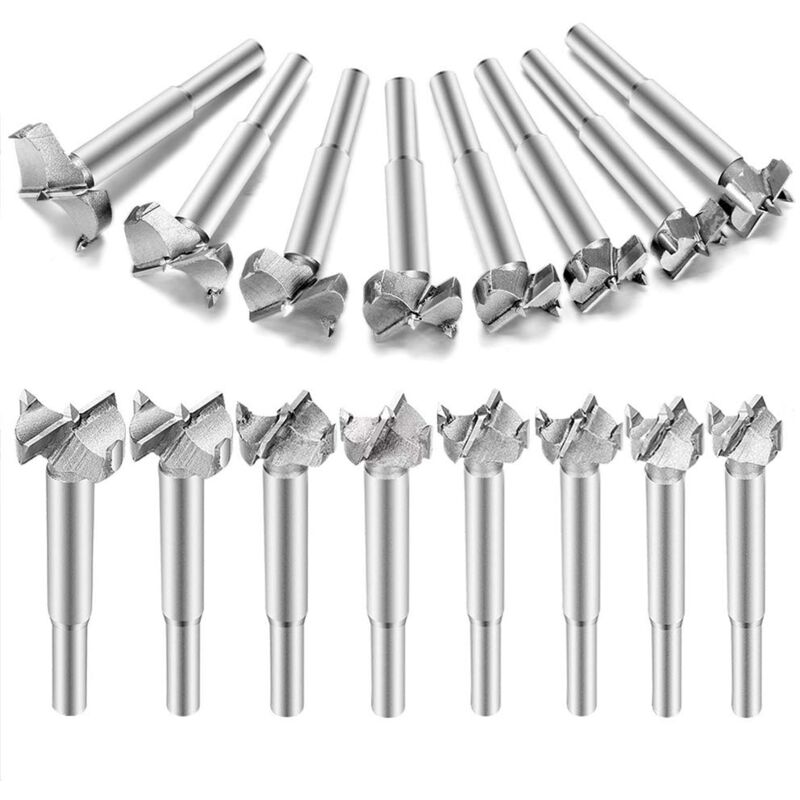 Mèche Forstner, 16pcs (Ø15-35 mm) Titane Enduit Alliage D'acier Meche Bois, Foret Bois Mèche Forstner pour Faire Des Trous à Fond Plat Propres Dans