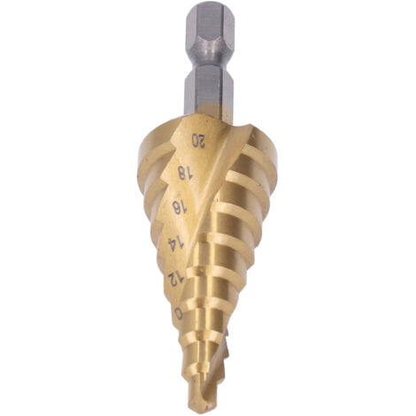 Mèche hélicoïdale HSS à queue hexagonale pour perçage précis, diamètre 4-20mm