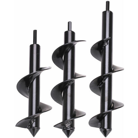 Mèche Jardin Tarière Ø 80 et Ø 300 mm 1 Pièces, Forets de Jardin en Spirale, Outil de Plantation Pratique pour Faire Rapidement Trou et Planter des Fleurs Arbres Arbustes
