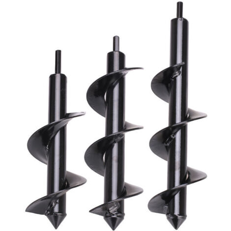 Mèche Jardin Tarière Ø 80 et Ø 300 mm 1 Pièces, Forets de Jardin en Spirale, Outil de Plantation Pratique pour Faire Rapidement Trou et Planter des Fleurs Arbres Arbustes