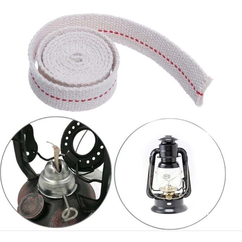 Mèche Lampe À HuileLongueur 5m-Mèche Lampe À Pétrole Largeur 10mmMèche Lampe ✮100% Coton✮ Pour Lampe À Petrole/Lanterne À Huile- Lampe Bruleur,