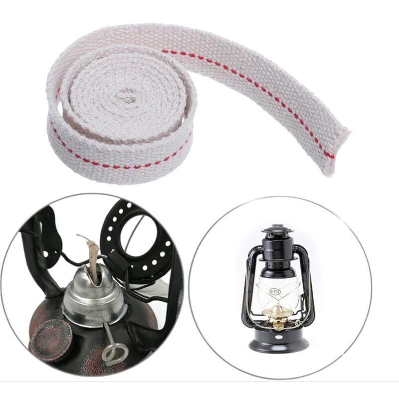 Mèche Lampe à HuileLongueur 5m-Mèche Lampe à Pétrole Largeur 10mmMèche Lampe ✮100% Coton✮ Pour Lampe à Petrole/Lanterne à Huile- Lampe Bruleur Aafgvc