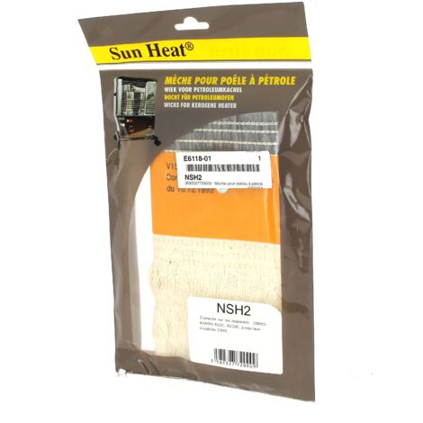 Mèche nsh2 pour poêle à pétrole – Hauteur 195 mm – Largeur 105 mm – Remplacement performant pour modèles Zibro et Kamin – Zibro Kamin
