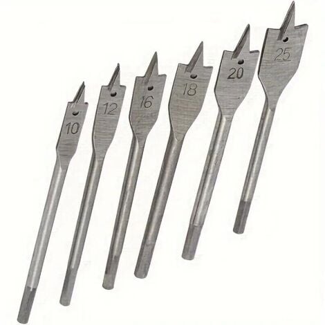 Mèche plate à bois x 6