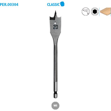 MECHE PLATE ACIER WS QUEUE 6 PANS D.24 BOIS