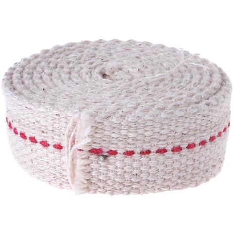 Mèche plate en coton de qualité supérieure pour lampe à pétrole, compatible avec les lanternes à pétrole et les lampes à kérosène, couture rouge 0,79