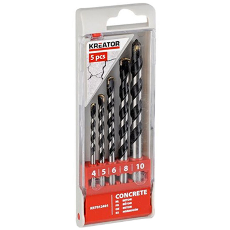 KREATOR  KRT012401 - Juego de 5brocas para hormig&oacute;n