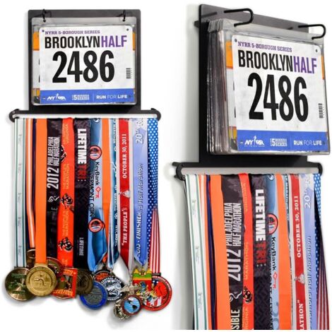 Medal Storage Rack, Wall Mounted, Metal, with Ten Numbers Storage Bag, Package Accessories Included