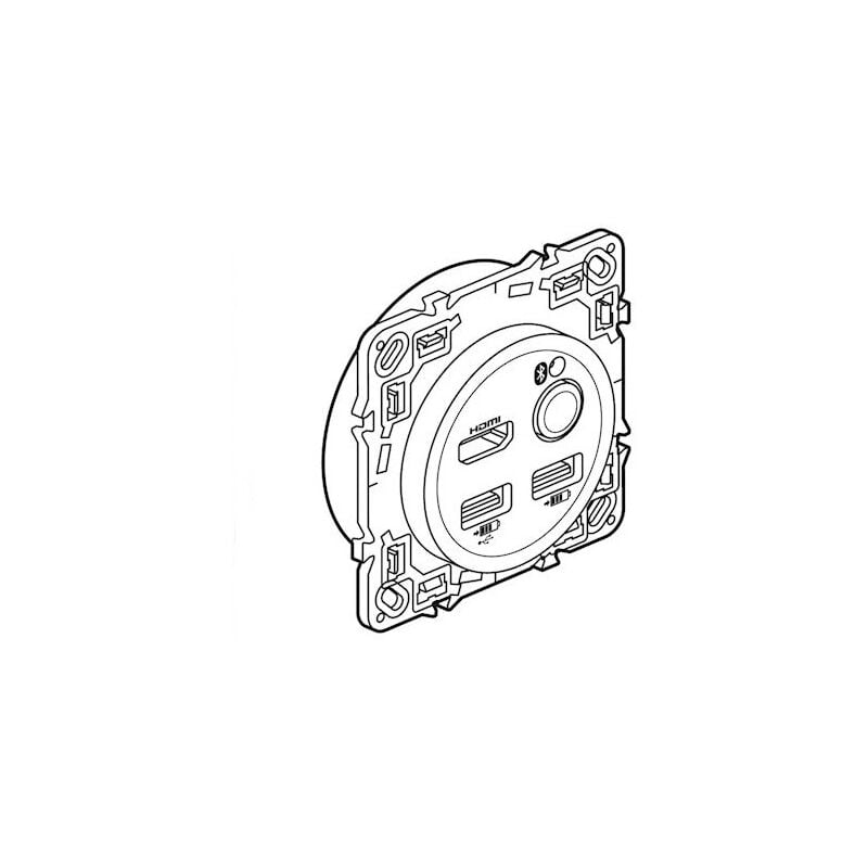 Legrand - prise media hub light celiane graphite 067375