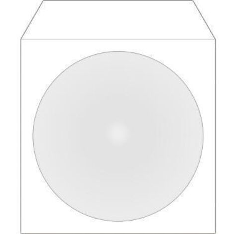 Media Range CD/DVD Hülle BOX162 mF sk Papier weiß 100 St./Pack.