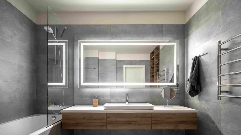 How to install an LED bathroom mirror