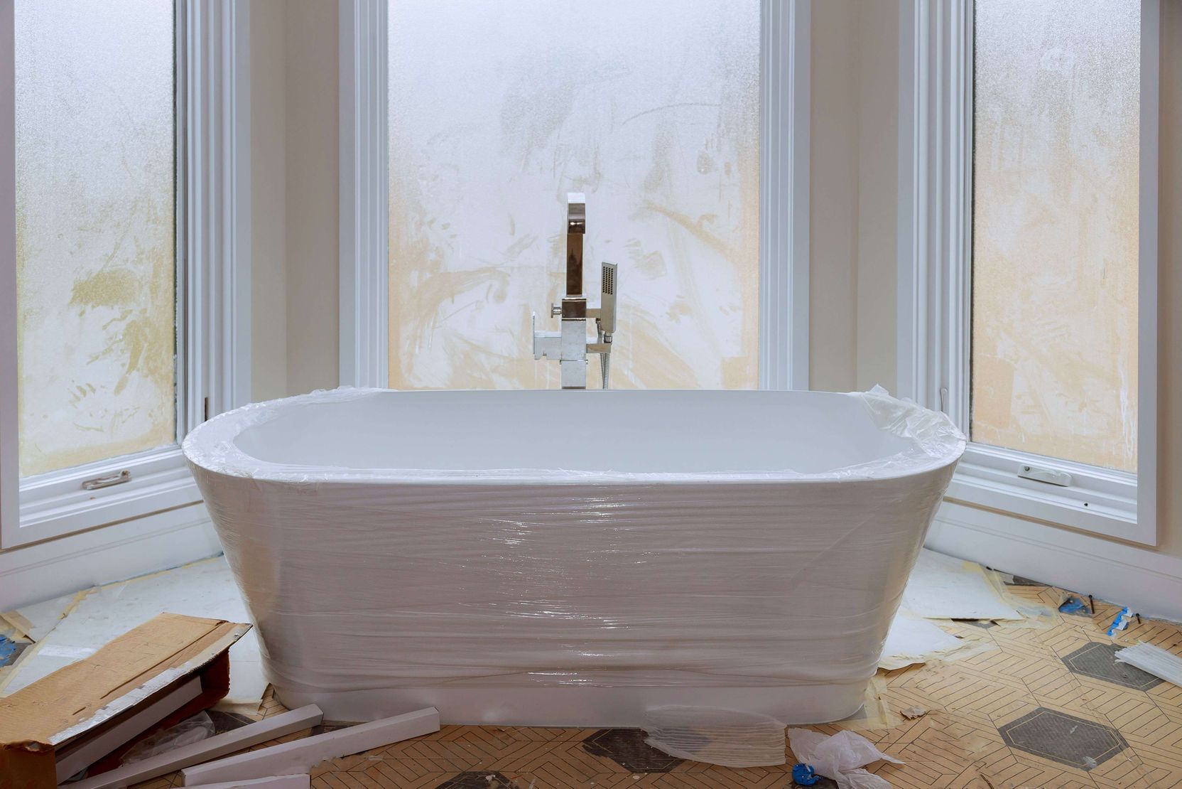 How to install a freestanding bathtub
