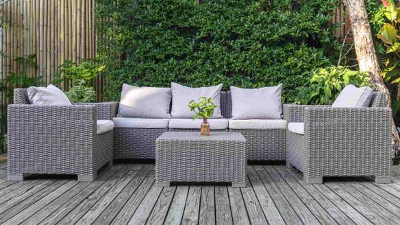 Housse pour table de jardin en polyester anthracite - 260x100x50 cm