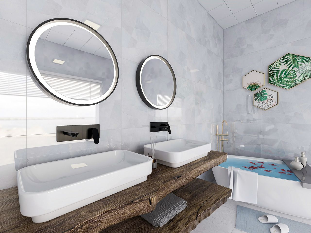 deko-ideen für ein bad im skandinavischen stil