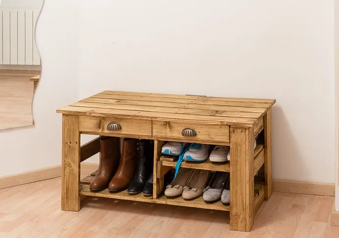 Schuhregal aus Paletten selber bauen: So geht’s