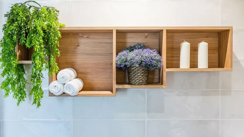 How to install a bathroom shelf