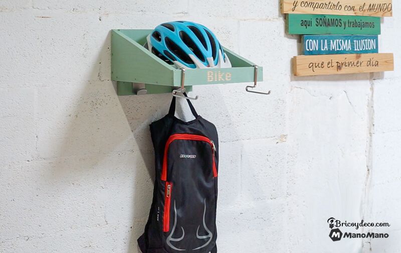 Rack Soporte Plegable de Pared para Bicicleta y Casco