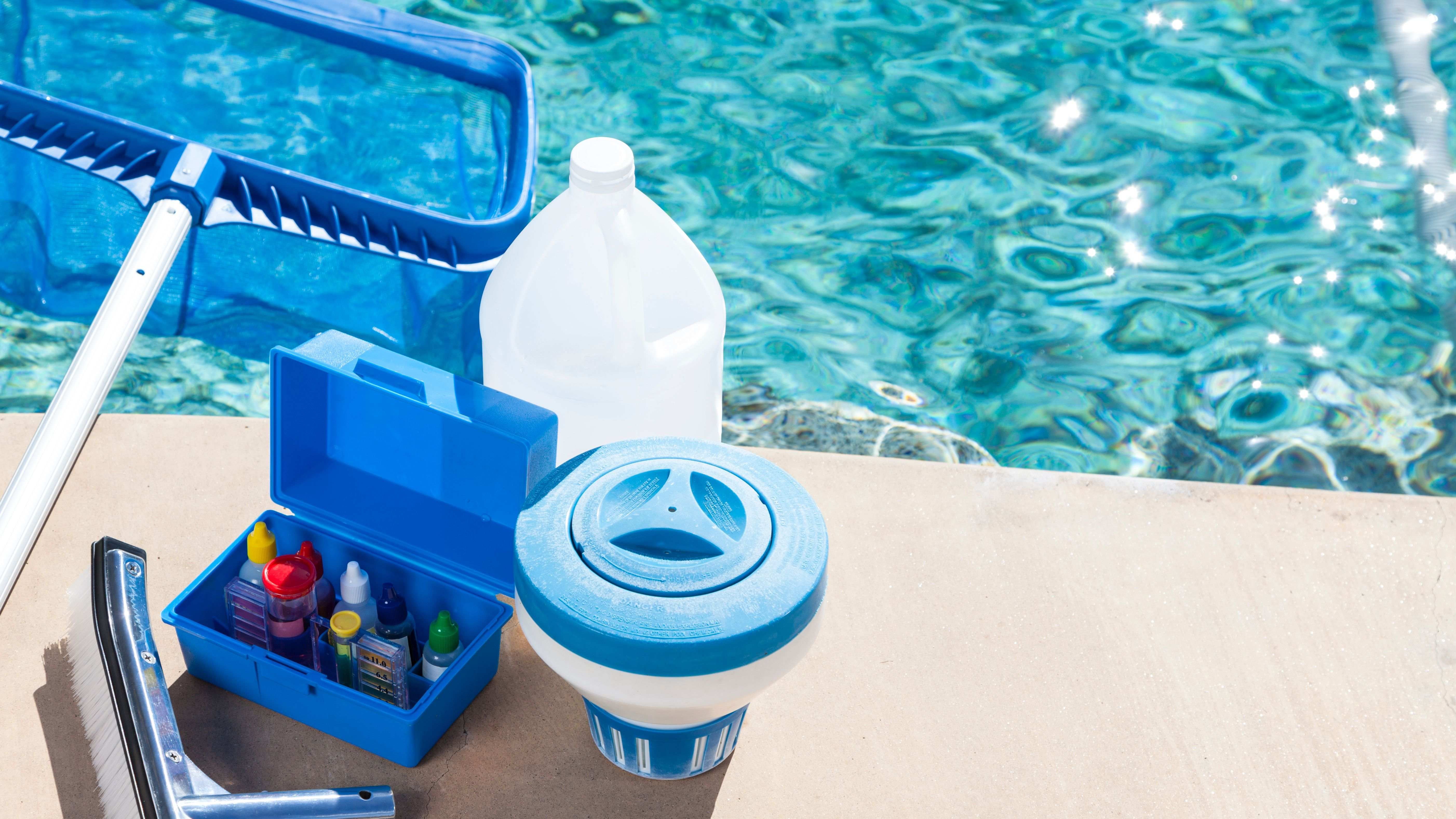 Bodenkescher Alu verstärkt Pool Schwimmbad Schwimmbadreinigung Poolreinigung 
