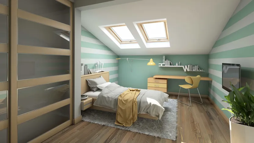 ¿Cómo acondicionar una habitación abuhardillada?