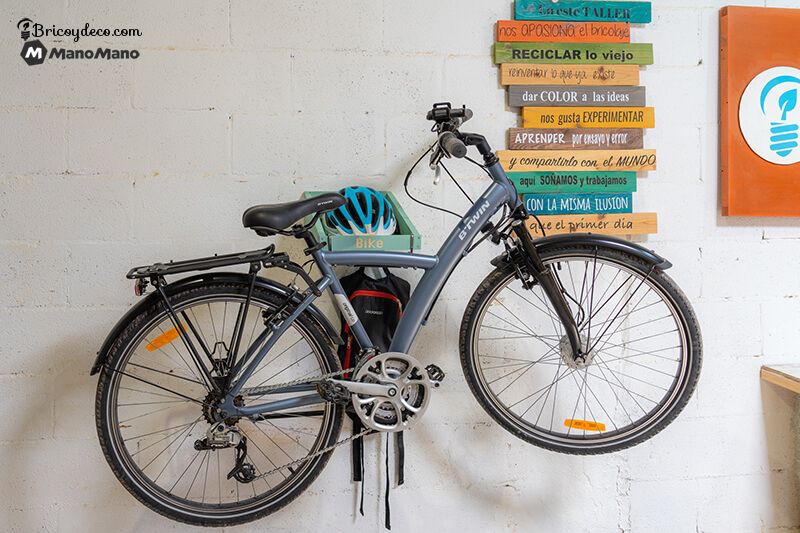 Colgador Bicicleta Madera de Pared, Estante Soporte Bici Colores