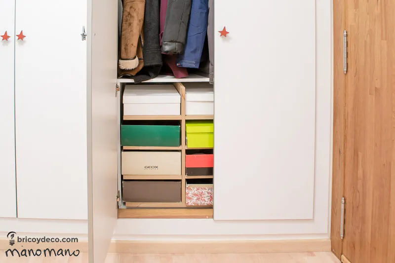 Tutorial para hacer un módulo zapatero en el interior de un armario