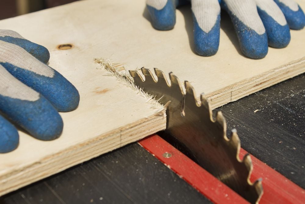 Using a table saw to cut plywood hot sale