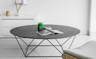 Table Basse Rectangulaire 120x60cm - Bois Vintage - Tribesigns