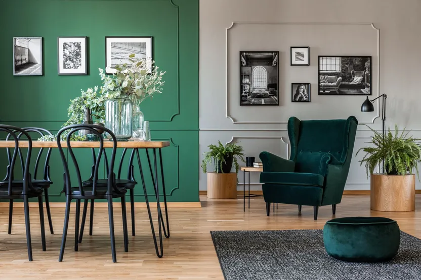 Idee per pareti colore verde