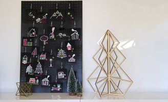 LED Weihnachtsdrfer ,Smallville', 12er Display, batteriebetrieben,  multicolor, warmwei
