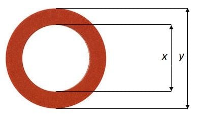 O-Ring Dichtung 45 x 5 mm rund rot EPDM Gummi
