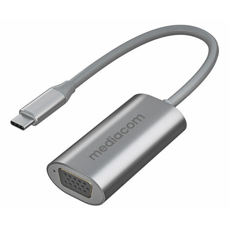 Mediacom MD-C307 hub di interfaccia USB tipo-C Alluminio