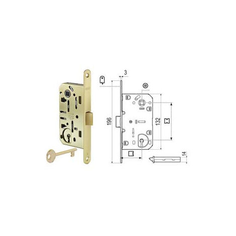 Médian Socket Lock Evolution Solo Scr. Nylon B.Do T.Do Otton. - Chant en acier laitonné de 50 mm (1101.50.03)
