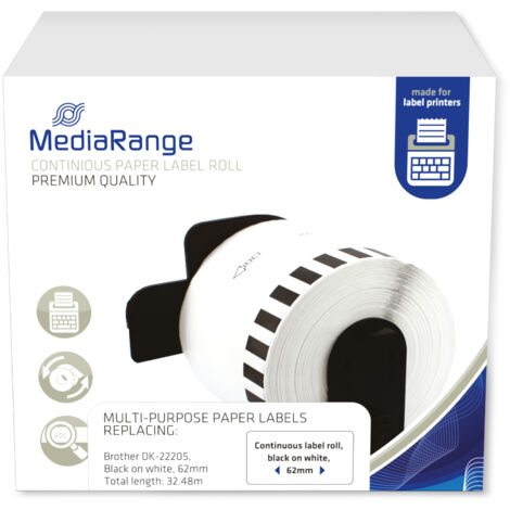 MEDIARANGE Endlospapieretiketten MRBDK22205, 30,48m