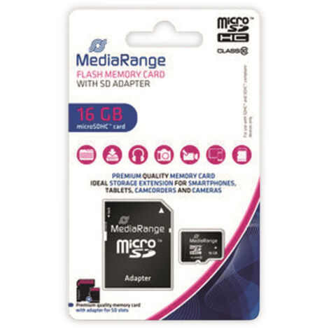 MEDIARANGE MicroSD-Card Class 10, 16 GB