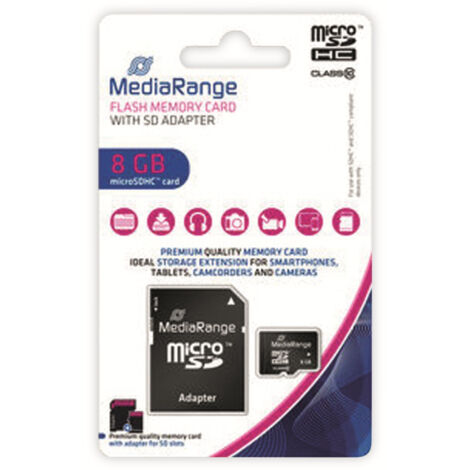 MEDIARANGE MicroSD-Card Class 10, 8 GB