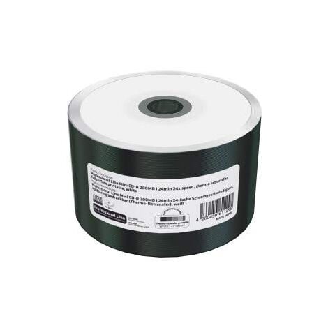 MediaRange Professional Line Mini CD-R (8cm) 25min Thermo Retransfer Fullsurface Printable White Shrink50 (bulk) (MRPL520)