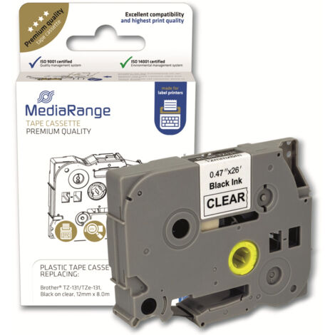 MEDIARANGE Schriftband MRBTZ131, ersetzt Brother TZ-131/TZe-131