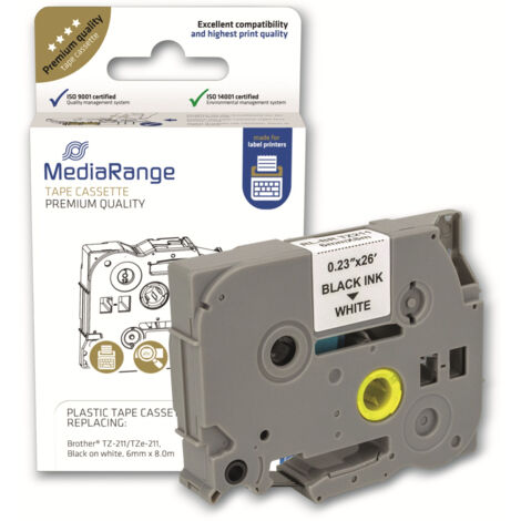MEDIARANGE Schriftband MRBTZ211, ersetzt Brother TZ-211/TZe-211