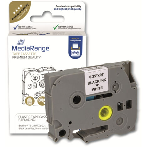 MEDIARANGE Schriftband MRBTZ221, ersetzt Brother TZ-221/TZe-221