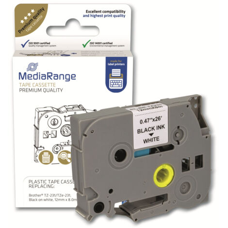 MEDIARANGE Schriftband MRBTZ231, ersetzt Brother TZ-231/TZe-231