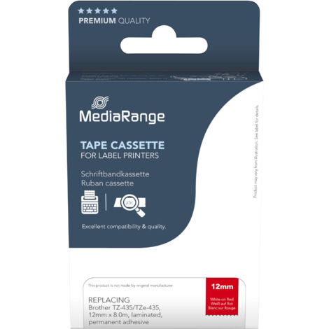 MEDIARANGE Schriftband MRBTZ435, ersetzt Brother TZ-435/TZe-435