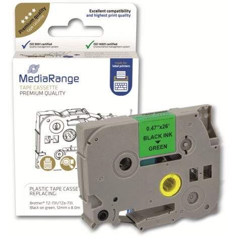 MEDIARANGE Schriftband MRBTZ731, ersetzt Brother TZ-731/TZe-731