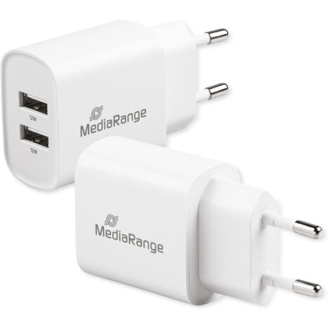 MEDIARANGE USB-Lader MRMA114, 12W, 2x USB-A
