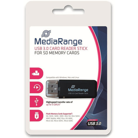 MEDIARANGE USB3.0 Cardreader MRCS507, schwarz